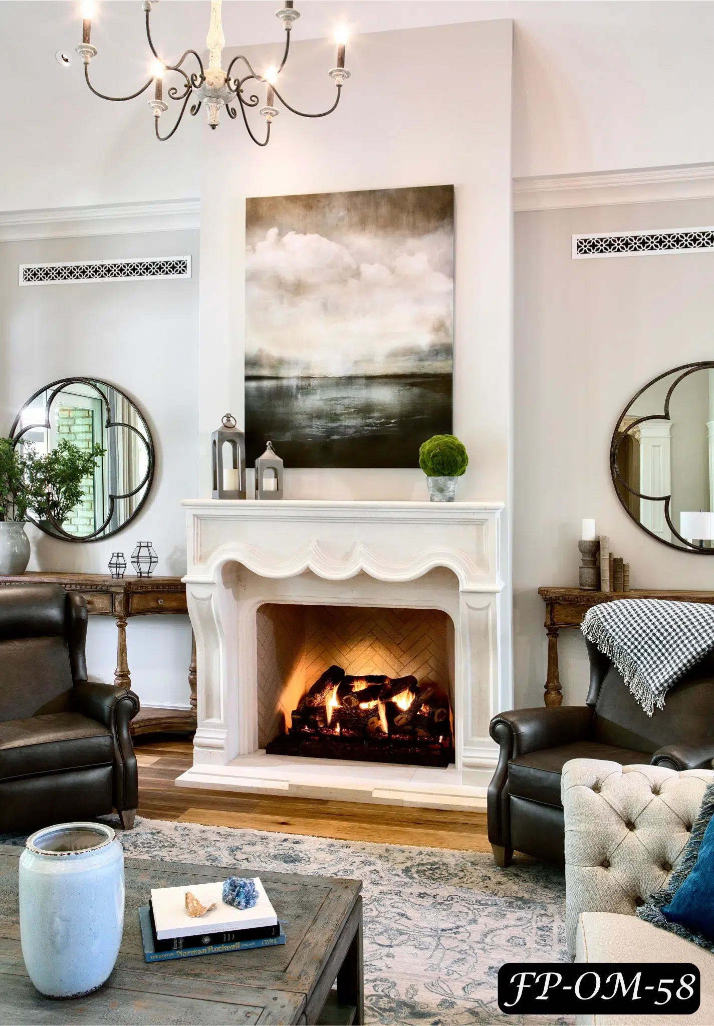 Stone Fireplaces with Over Mantles Phoenix AZ | Luxury Fireplace Designs